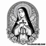 Penitent Saint: Rose of Lima Coloring Sheet