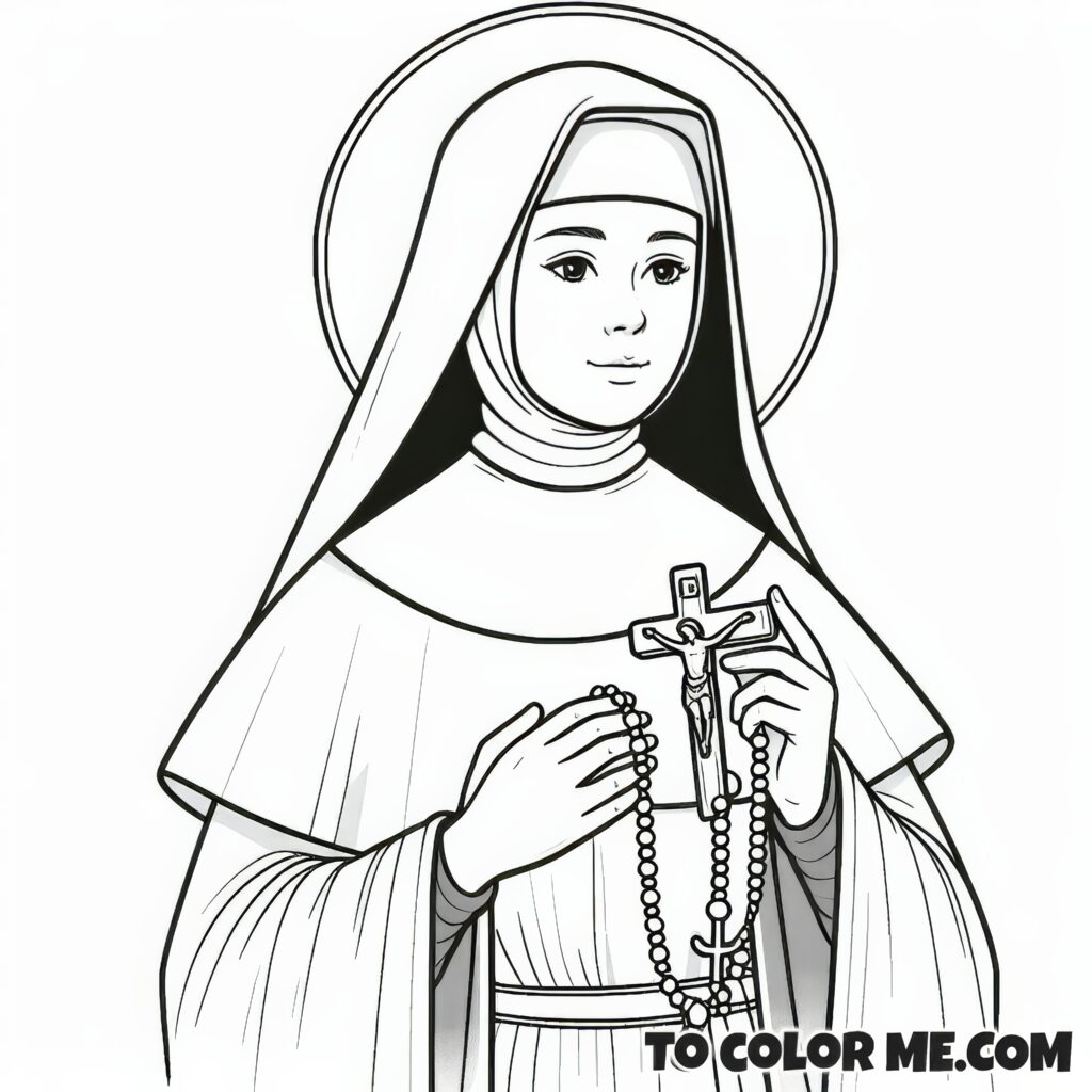 South American Saint: Rose Coloring Activity
