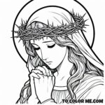 Crown of Thorns: Saint Rose Coloring Page