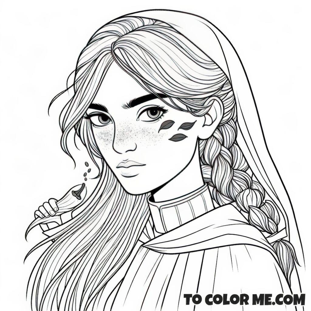 Virgin Saint: Rose of Lima Coloring Page