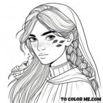 Virgin Saint: Rose of Lima Coloring Page