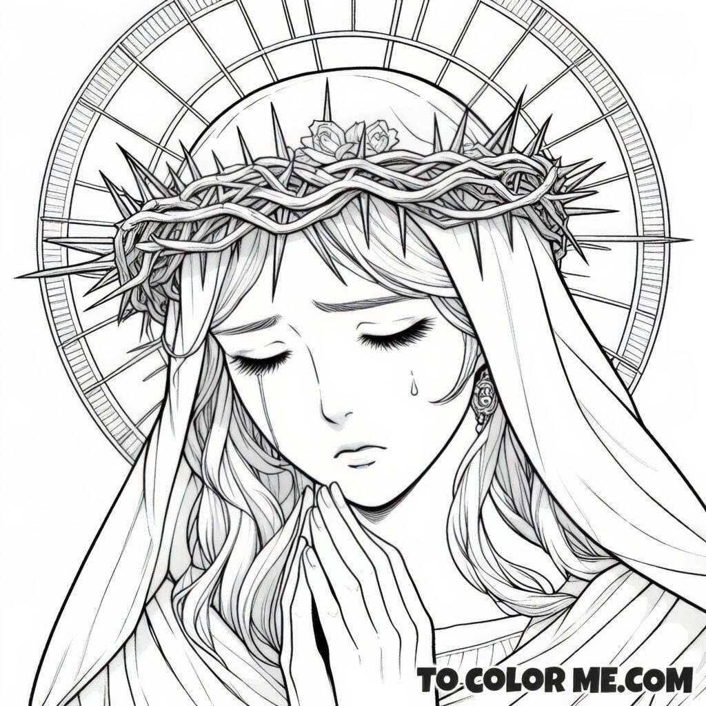 16th Century Saint: Rose Coloring Sheet