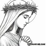 Peruvian Virgin: Rose of Lima Coloring Page