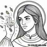 Dominican Saint: Rose Coloring Sheet