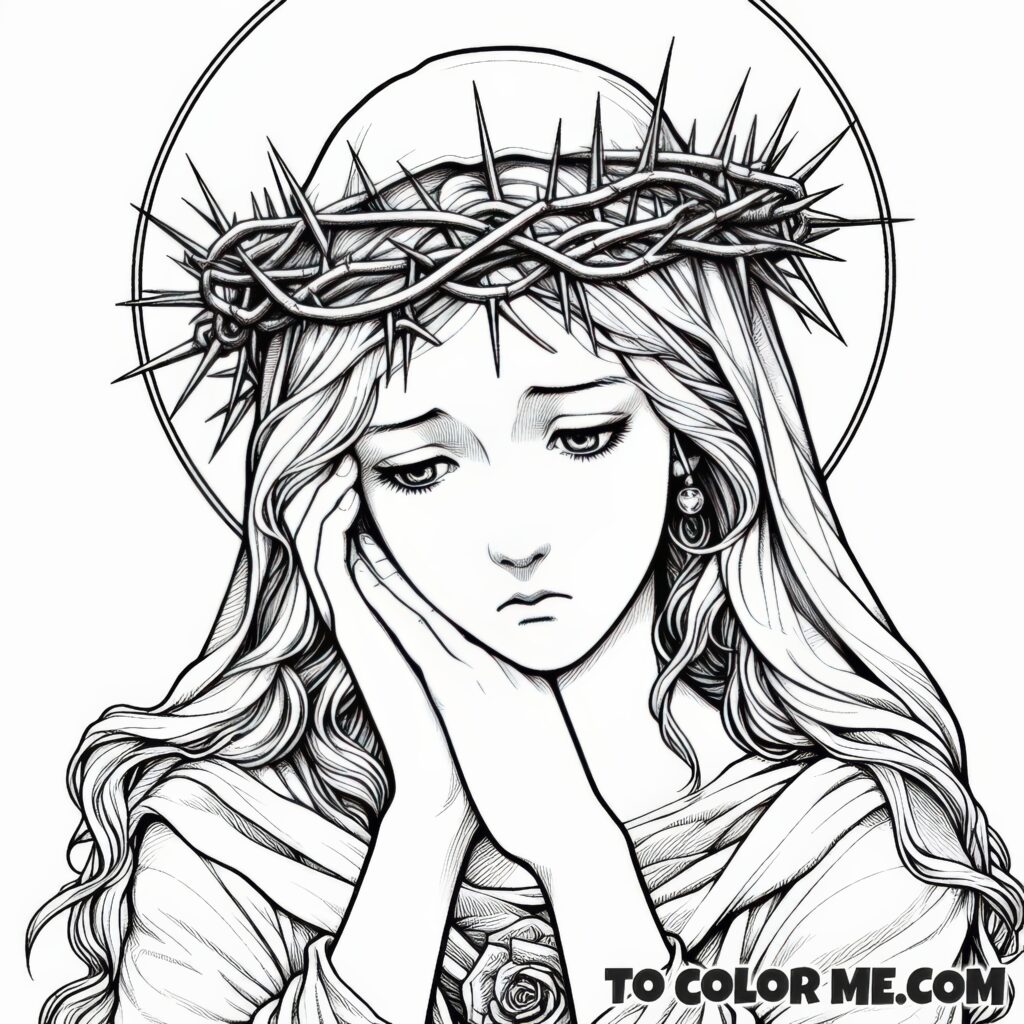 New World Saint: St. Rose Coloring Page