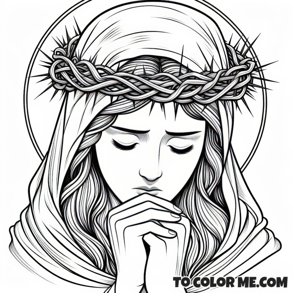 Pious Beauty: Saint Rose Coloring Activity