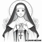 First American Saint: Rose Coloring Page