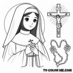 Sacrificial Saint: St. Rose Coloring Activity
