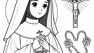 Sacrificial Saint: St. Rose Coloring Activity