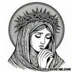 Silver Crown Saint: Rose of Lima Coloring Activity