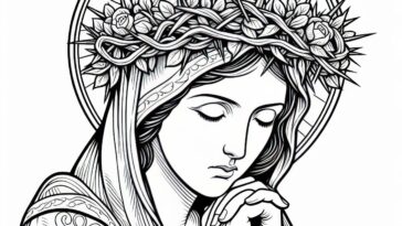 Peruvian Penitent: St. Rose of Lima Coloring Page
