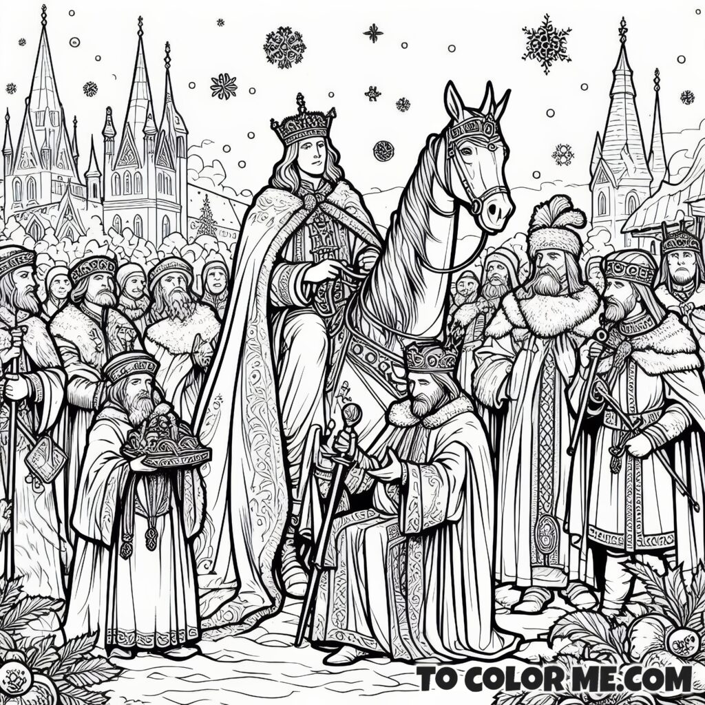 Saint Stephen of Hungary: Royal Coloring Page
