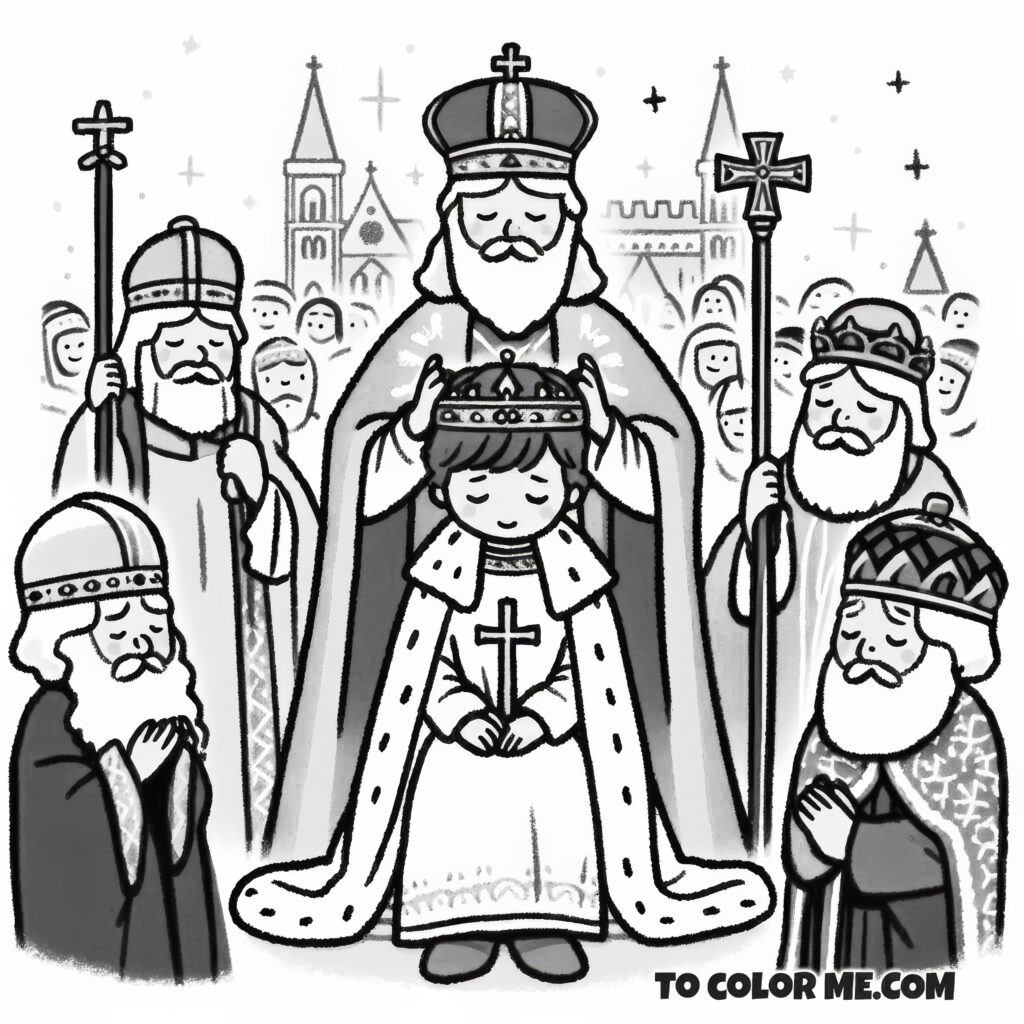 Evangelizer of Hungary: Saint Stephen Coloring Activity