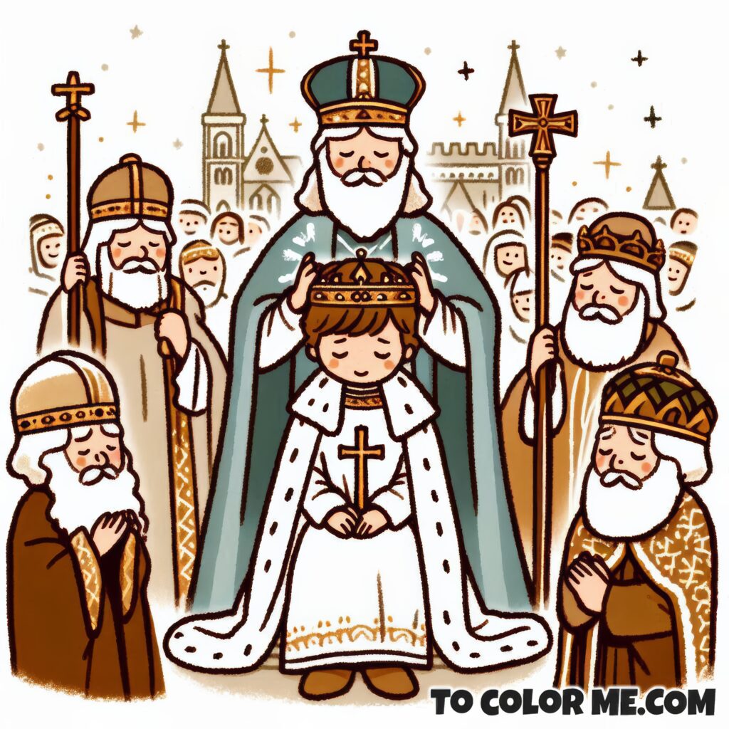 Evangelizer of Hungary: Saint Stephen Coloring Activity