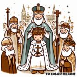 Evangelizer of Hungary: Saint Stephen Coloring Activity