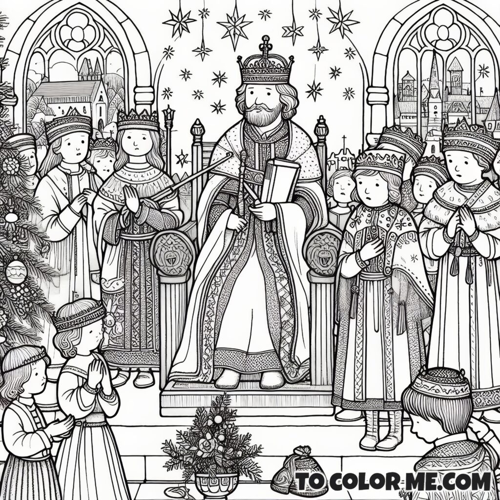 Christmas Day Coronation: Saint Stephen Coloring Page