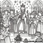 Christmas Day Coronation: Saint Stephen Coloring Page