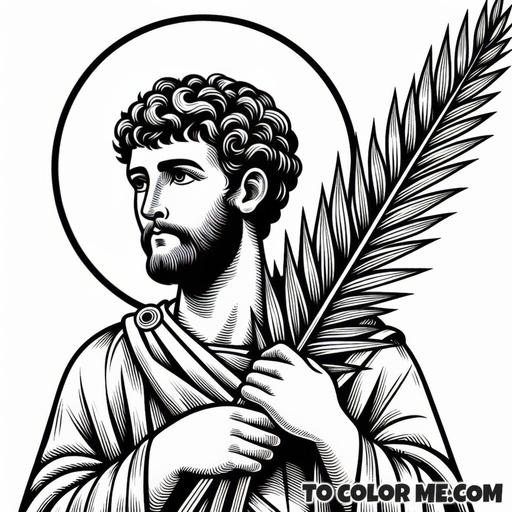 Patron of Hungary: Saint Stephen Coloring Sheet