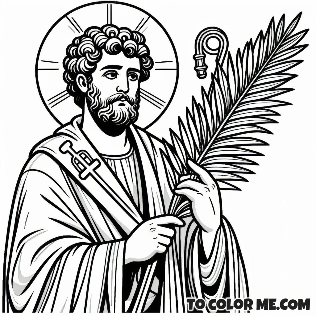 Mary's Intercessor: King Stephen Coloring Page