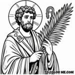 Mary's Intercessor: King Stephen Coloring Page