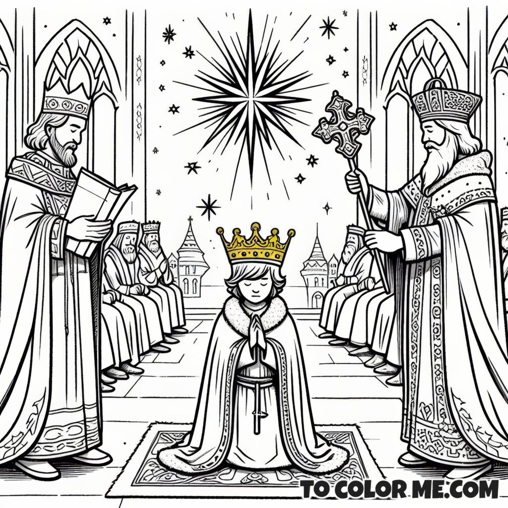 Hungarian Saint Coloring: King Stephen's Legacy