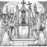 Hungary's Conversion: King Stephen Coloring Sheet