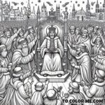 Royal Devotion: Saint Stephen Coloring Page