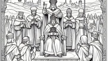 Catholic Conversion: King Stephen of Hungary Coloring