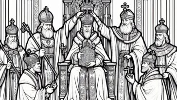 Royal Saint Day: Stephen of Hungary Coloring Sheet