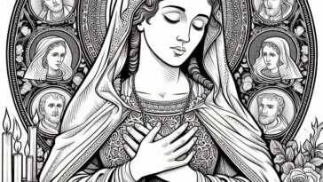 Motherly Love: Felicitas and Seven Sons Coloring Pages
