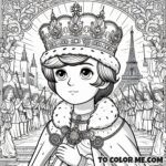 Saint Louis IX: Holy King Coloring Page