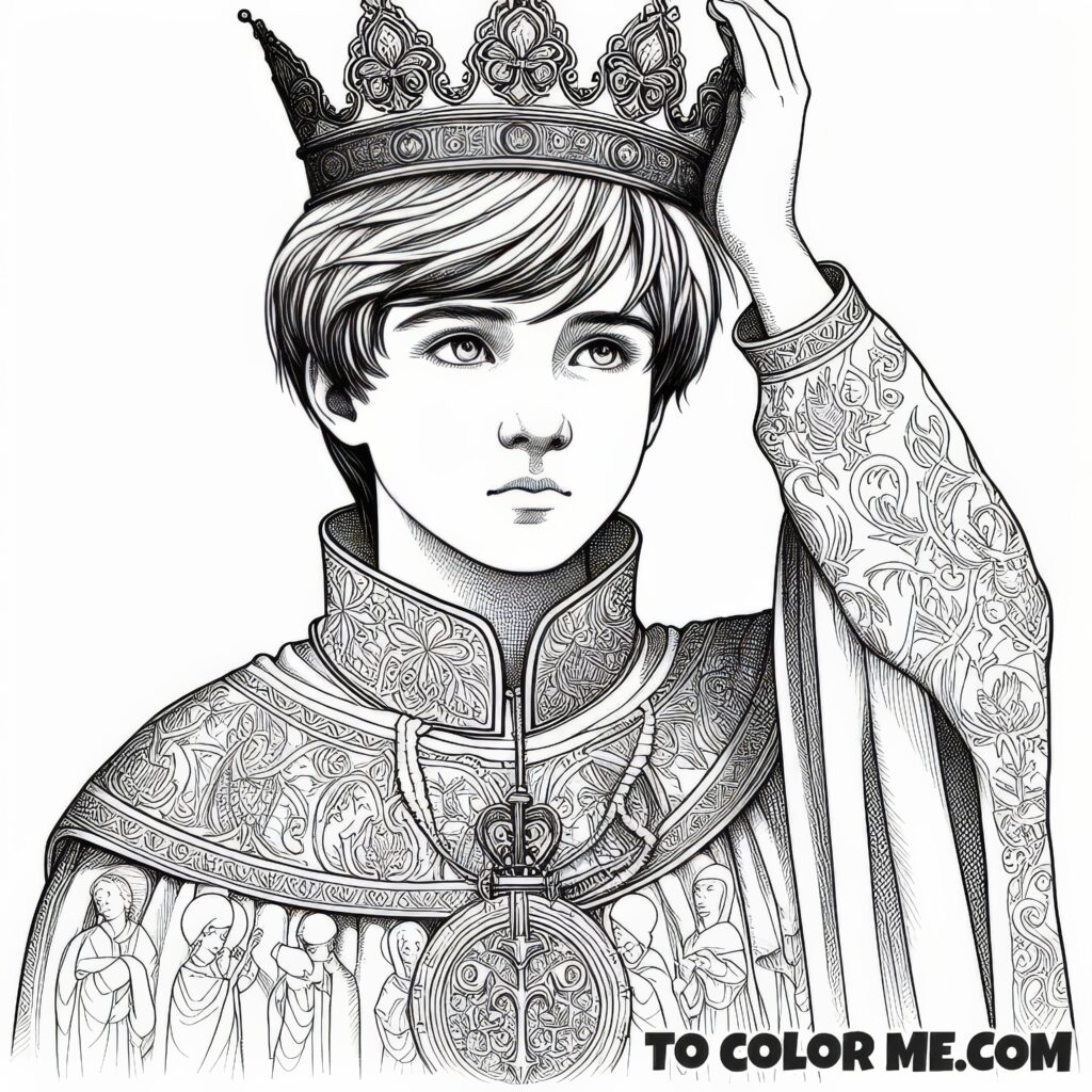 Crusader King: St. Louis Coloring Sheet