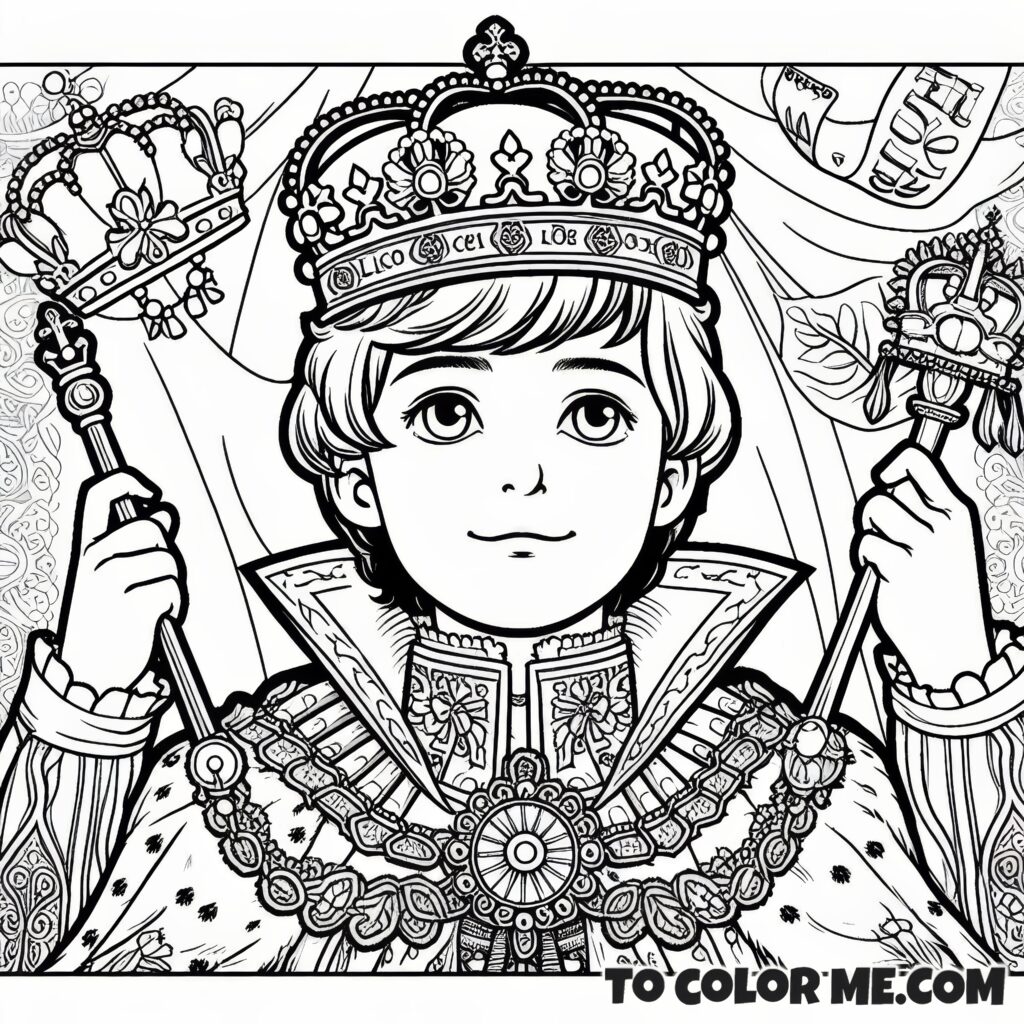French Saint: Louis IX Coloring Activity