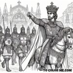 Prisoner Saint: Louis IX Coloring Page