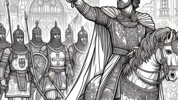 Prisoner Saint: Louis IX Coloring Page