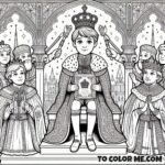 13th Century King: St. Louis Coloring Sheet