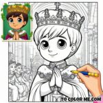 Saintly Sovereign: St. Louis Coloring Sheet