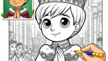 Saintly Sovereign: St. Louis Coloring Sheet