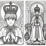 Royal Saint: St. Louis IX Coloring Activity