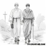 Roman Martyrs: Felix and Adauctus Coloring Page