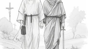 Roman Martyrs: Felix and Adauctus Coloring Page