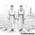 Roman Priest's Fortitude: Saints Coloring Sheet