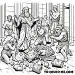 Pagan Temple Miracle: Saints Coloring Page
