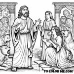 John's Bold Rebuke: Baptist vs Herod Coloring Page