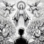 St. Matilda's Vision: Three Hail Marys Coloring Pages