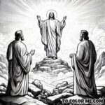 Beloved's Brilliance: Jesus' Transfiguration Coloring Pages