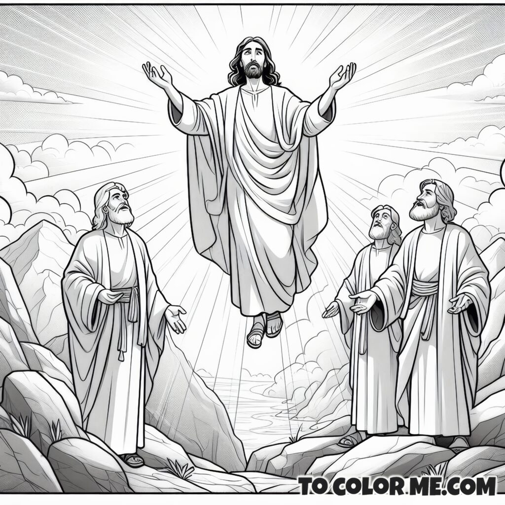 Divine Dazzle: Transfiguration Coloring Pages