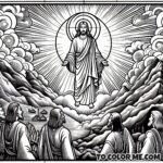 Heavenly Halo: Jesus' Transfiguration Coloring Pages