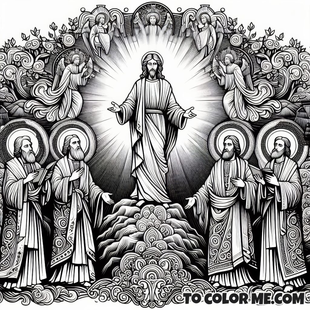 Divine Display: Jesus Transfigured Coloring Book