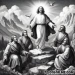 Radiant Revelation: Transfiguration Scene Coloring Pages